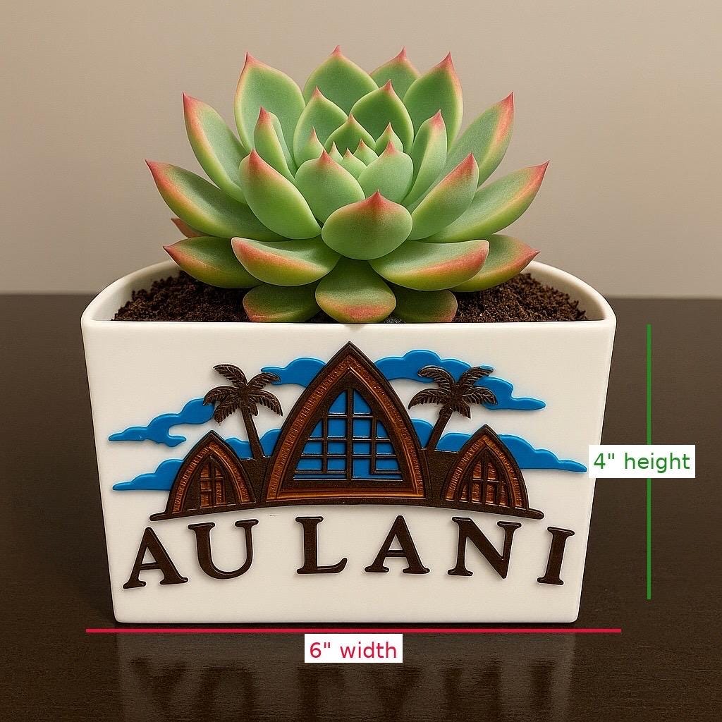 Aulani Planter inspired by Disneys Aulani Resort - Spring Disney Decor Hawaii Decor