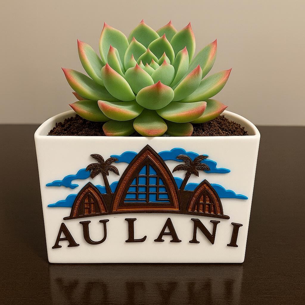 Aulani Planter inspired by Disneys Aulani Resort - Spring Disney Decor Hawaii Decor