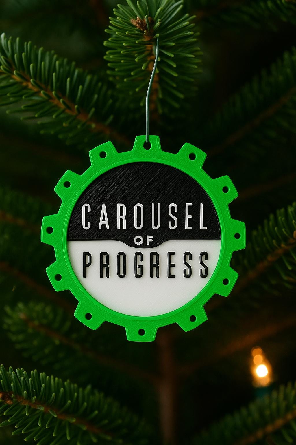Carousel of Progress Gear Ornament  3D Printed Disney-Inspired Wall/Tree Display