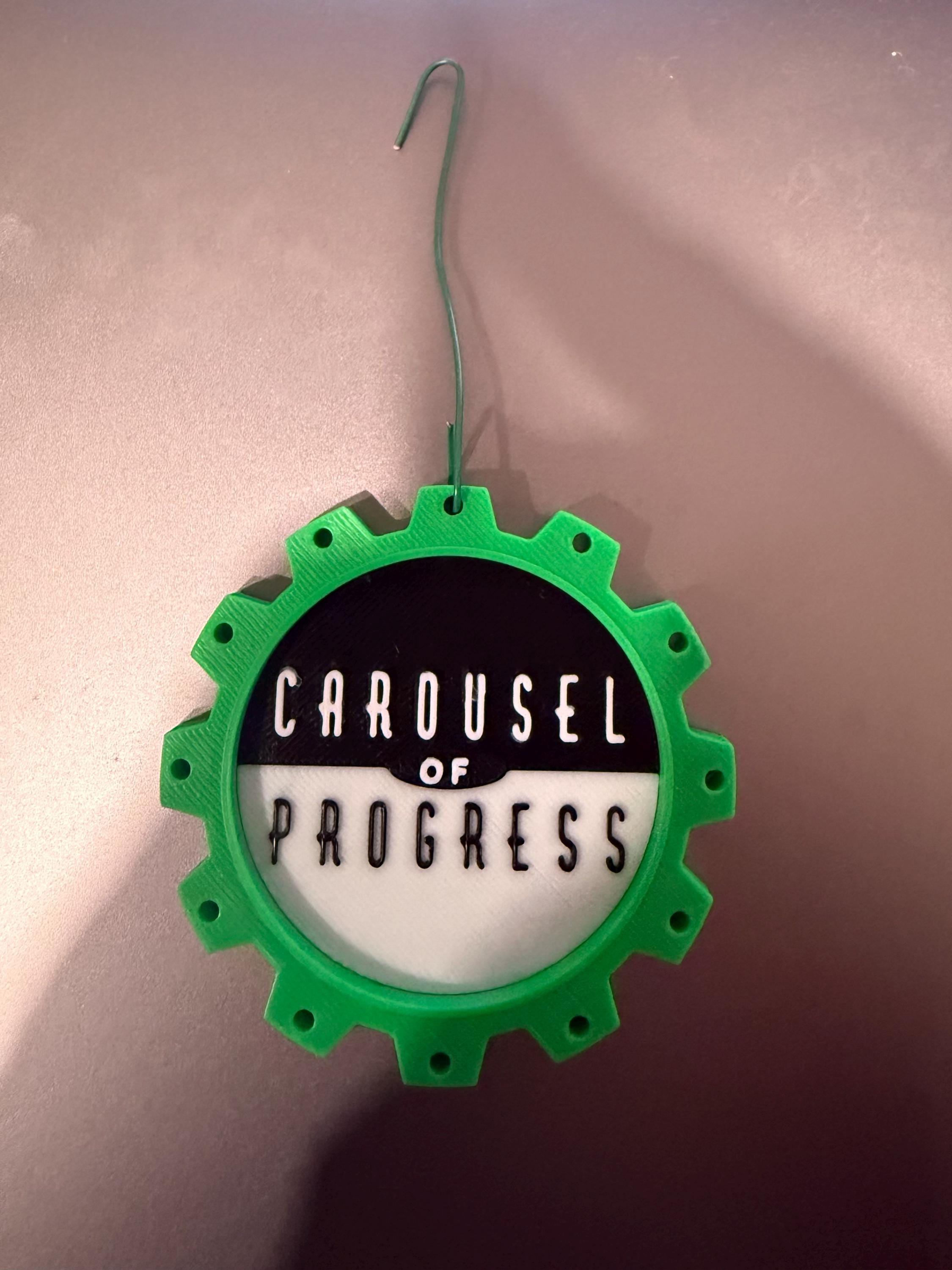 Carousel of Progress Gear Ornament  3D Printed Disney-Inspired Wall/Tree Display
