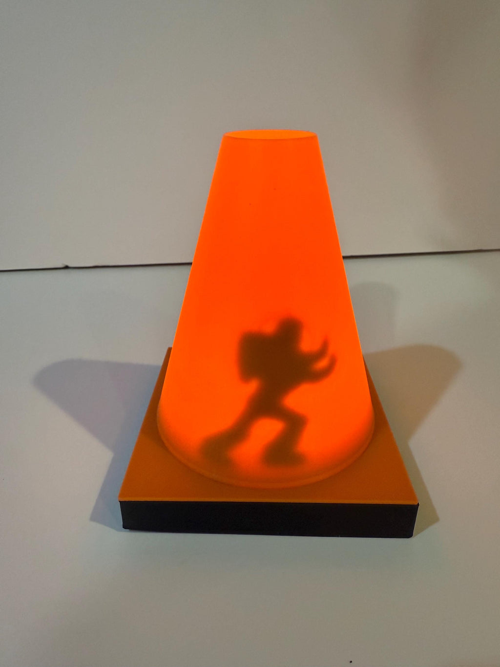 Toy Story 2 Inspired - Hidden Shadow Crossing Cone Lamp | Street Crossing Illusion Light | Movie-Inspired Accent Night Light